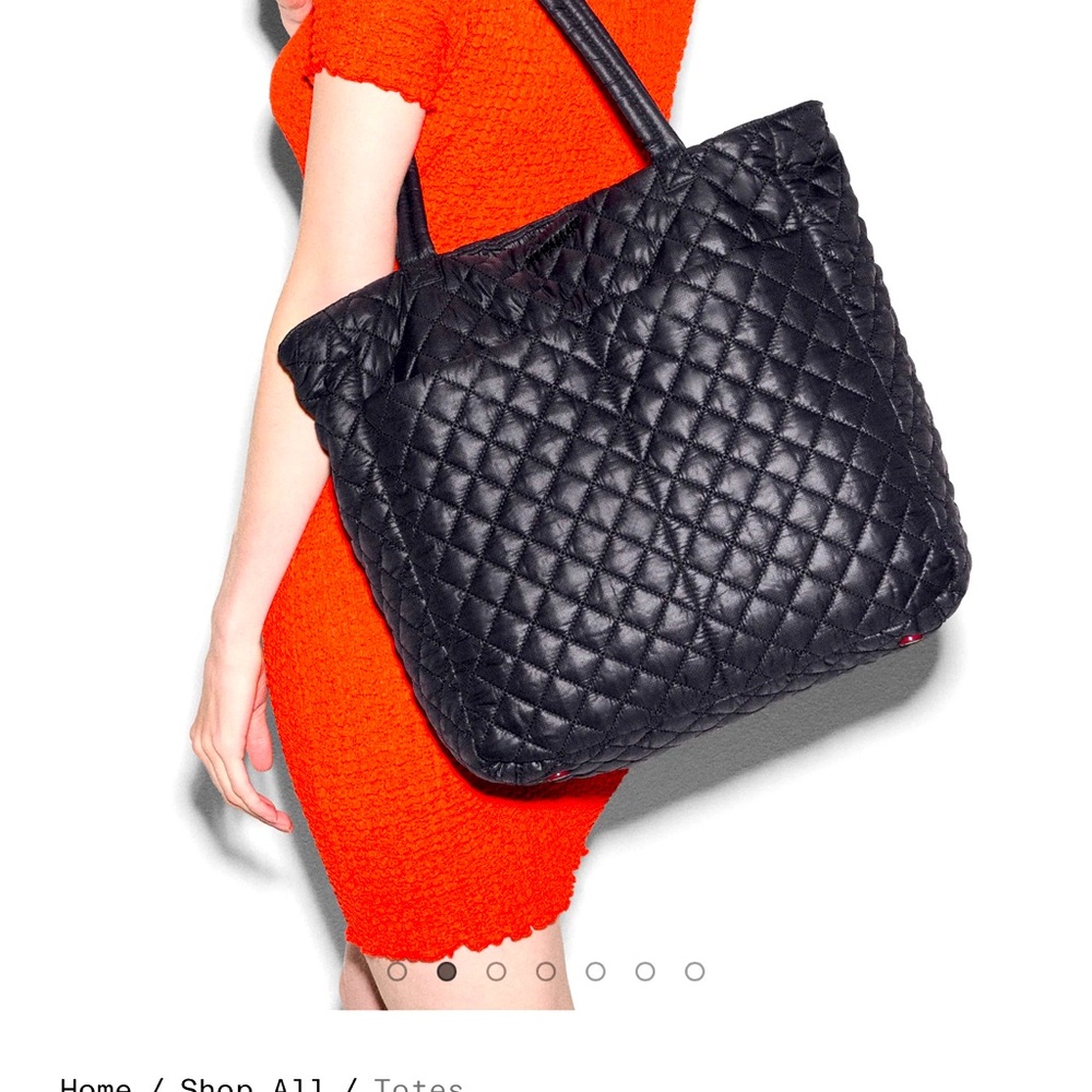 MZ WALLACE Large Metro Quatro Tote in Black With Crossbody Strap